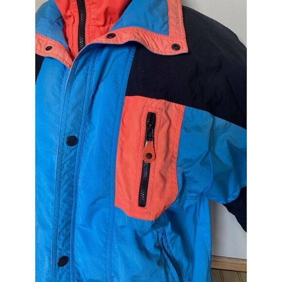 Vintage 90’s Jacket SKYR Mens Sz M Neon Pink & Blue Ski or Snowboard READ - Picture 5 of 11